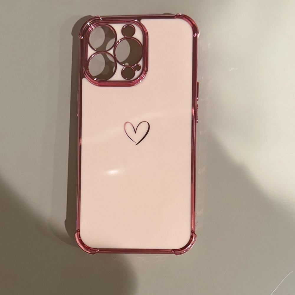 iPhone 13 Pro Pink Heart Phone Case